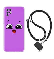 INFINIX Note 11 Pro Note 10 Hot 9 Play Kılıf Boyun Askılı Silikon Purple Sweety 1717