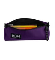Jacbag Mor Kız Çocuk Tek Bölmeli Üçgen Okul ve Ofis Kalem Kutusu (Çok Renkli)