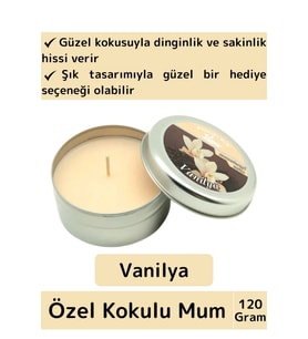 Premium Özel Metal Kutulu Arınma Huzur Meditasyon Yoga Esans Dekoratif Mum Oda Kokusu 120 Gram