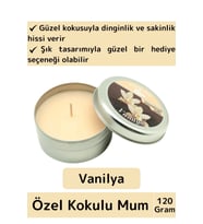 Premium Özel Metal Kutulu Arınma Huzur Meditasyon Yoga Esans Dekoratif Mum Oda Kokusu 120 Gram