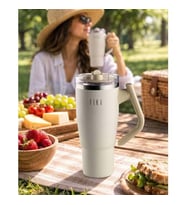 FİKA LUMİ DÖNER KULP TERMOS 950ML BEJ -1001560