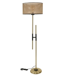 FELİX ESKİTME LAMBADER SİLİNDİR RATTAN ABAJURLU