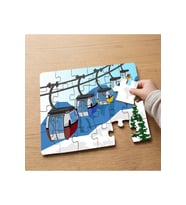 Renkli Teleferikler Tasarımlı 24 Parça Ahşap Çocuk Puzzle MPK0134