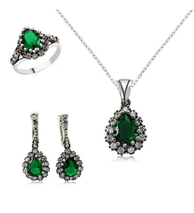Hürrem Sultan Otantik 925 Ayar Gümüş Kadın Set