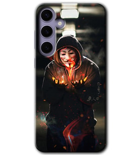 Galaxy S24 Kılıf HD Desen Baskılı Kılıf - V for Fire