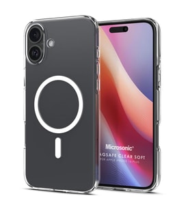 Microsonic Apple iPhone 16 Plus Kılıf MagSafe Clear Soft Şeffaf (Renksiz)