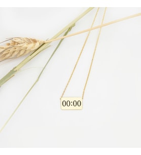 Zaman Kolyesi, Zamanlı Gümüş Kolye - Renk: Gold (Gold)