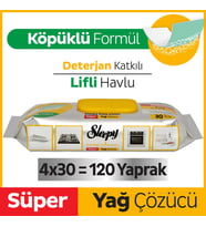 Sleepy Easy Clean Super Yag Cozucu Yuzey Temizlik Havlusu Mendili 4x30 120 Yaprak