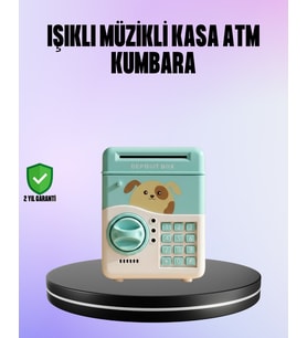 Northcity Su Yeşili ATM Tasarımlı Elektronik Şifreli Para Biriktirme Kumbarası - Otomatik Para Girişli ve Sesli Bildirimli