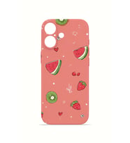 iPhone 16 Vorian İnce Kamera Korumalı Mika Kılıf Summer Fruit Crush