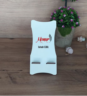 Memur Ahşap Telefon Standı Memura Hediye