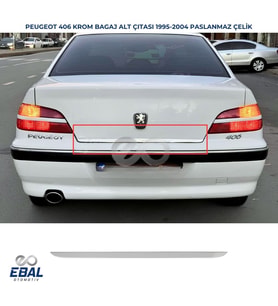 Peugeot 406 Krom Bagaj Alt Çıtası 1995-2005 P.Çelik
