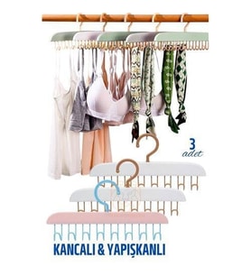 ModaCar 3 LÜ Sütyen Askısı Dolap İçi Şal Kravat Kemer Çanta Askısı