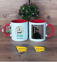 Blogger Kupa Bardak Kırmızı Fotoğraflı