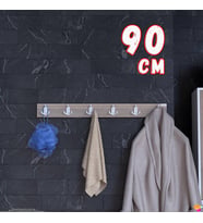 Modilayn ARI Serisi (86,4x9,6 cm) 6'lı Set 18 Kancalı Banyo Askısı Ekstra Düzen ve Yer Tasarrufu