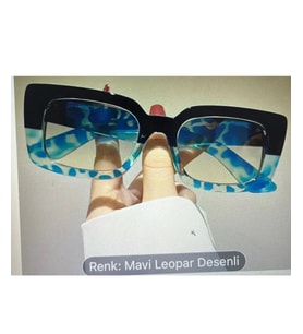 RETRO TARZ MAVİ LEOPAR DESENLİ GÜNEŞ GÖZLÜK