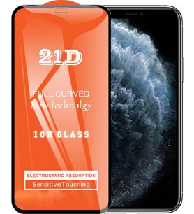 Apple Uyumlu   iPhone 11 Pro Ekran Koruyucu 21D Tam Kaplayan Kavisli
