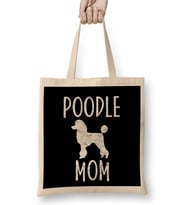 Vintage Poodle Mom Gift Dog Owner Poodle Mother Bez Çanta Uzun Saplı