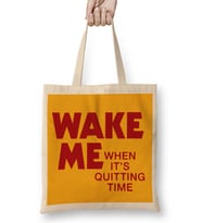 Moon Wake Me Up When Its Quitting Time Bez Çanta Uzun Saplı