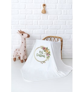 Pia Baby Premium %100 Pamuk Çift Kat Penye Bebek Battaniyesi 80x80 cm 5088-11 (Krem)