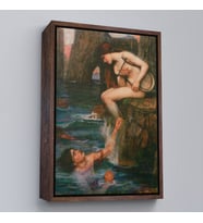 Çerçeveli John William Waterhouse 1849-1917 İngiltere Duvar Tablosu (Beyaz)