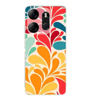 PrintiFy Tecno Spark Go 2023 ile Uyumlu Retro Color 5  Kamera Korumalı Şeffaf  Kılıf