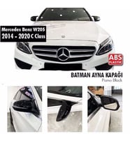 Mercedes W205 C Serisi 2015 Sonrası Batman Yarasa Ayna Kapağı Piano Black ABS Plastik