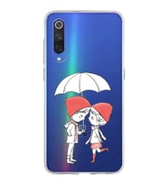 Xiaomi Mi 9 Uyumlu Kapak Aşk Tasarımlı Şeffaf Silikon Kılıf