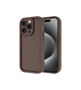 Apple iPhone 15 Pro Uyumlu Kılıf Kamera Korumalı Zore Ananas Kapak (Kahverengi)
