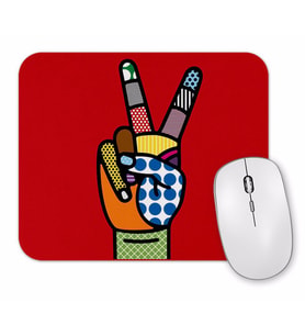 Barış Zafer İşareti Tasarım Mouse Pad.jpg