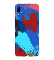 Huawei P Smart Z Uyumlu Kapak Brush Stroke Tasarımlı Şeffaf Silikon Kılıf