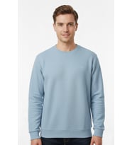 Erkek Sıfır Yaka Selanik Sweatshirt Regular Kalıp BGL-ST04926 (Mavi)