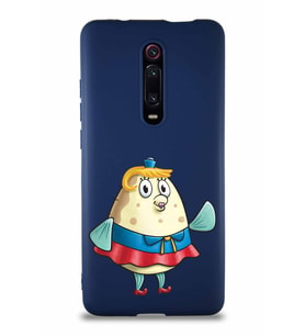Xiaomi Redmi K20 Pro Soft Premier Kapak Bayan Puff Tasarımlı Silikon Kılıf - Lacivert (Şeffaf)