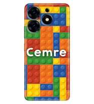 Tecno Spark 6 7 7T 8 8C 9T 10 10C 20C 30C 40 Pro Go Kılıf İsim Yazılı Kişiye Özel - Model-13 (Çok Renkli)