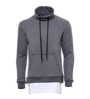 Erkek Şal Yaka T-shirt Detaylı Füme Sweatshirt - Wessi
