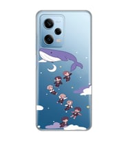Redmi Note 12 Pro 5G Uyumlu Sevimli BTS Karakterler Tasarımlı Şeffaf Telefon Kılıfı