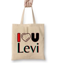Levi Name personalized Custom vintage Retro Rainbow Design Gift Baby-Gift For Him Bez Çanta Uzun Saplı