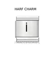 Harfli İtalyan Bileklik Charmı İ harfi Figürlü 1 CM 9 MM Fmaccesories