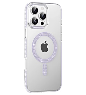 Durukar® iPhone 16 Pro Max Move Taşlı Magsafe Kapak - Lila