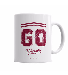 GO WINNER RED Kupa Bardak Porselen