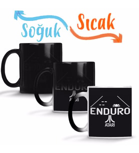 Atari Enduro Oyun Game Over Sihirli Kupa Bardak Porselen