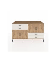 Kronos Konsol 3 Raflı 4 Çekmeceli 4 Kapaklı 176x59x99 Çam-Çam/Aytaşı