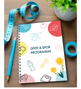 Diyet ve Spor Takip Defteri – Günlük Beslenme ve Egzersiz Planlayıcı Ajanda