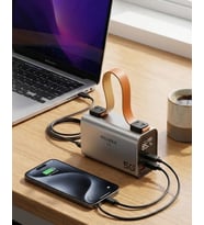 50000 Mah Süper Hızlı Şarj Led Dijital Göstergeli Taşınabilir Şarj