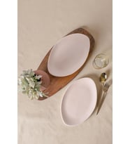 Krem Bloom Kayık Tabak 31 Cm 2 Adet 030