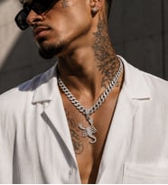 Hip Hop Iced Out Akrep Pendant Küba Zincir Kolye