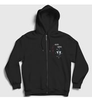 Presmono Unisex Siyah Dragontown Sai Alice Cooper Fermuarlı Kapüşonlu Sweatshirt 496830tt