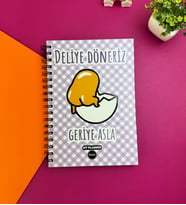 Deliye Döneriz Geriye Asla Tasarımlı Konuşan Ajanda