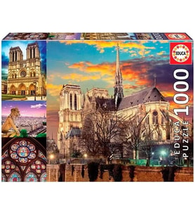 1000 Parça Fransa Notre Dame Kollaj Puzzle (Educa 18456)