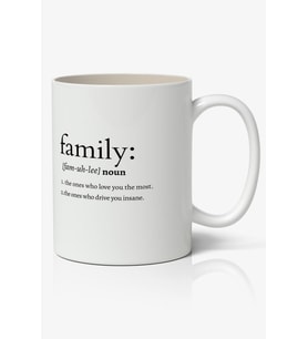 Family (Aile) Tasarımlı Kupa Bardak Baskılı Kahve Kupa Bardak